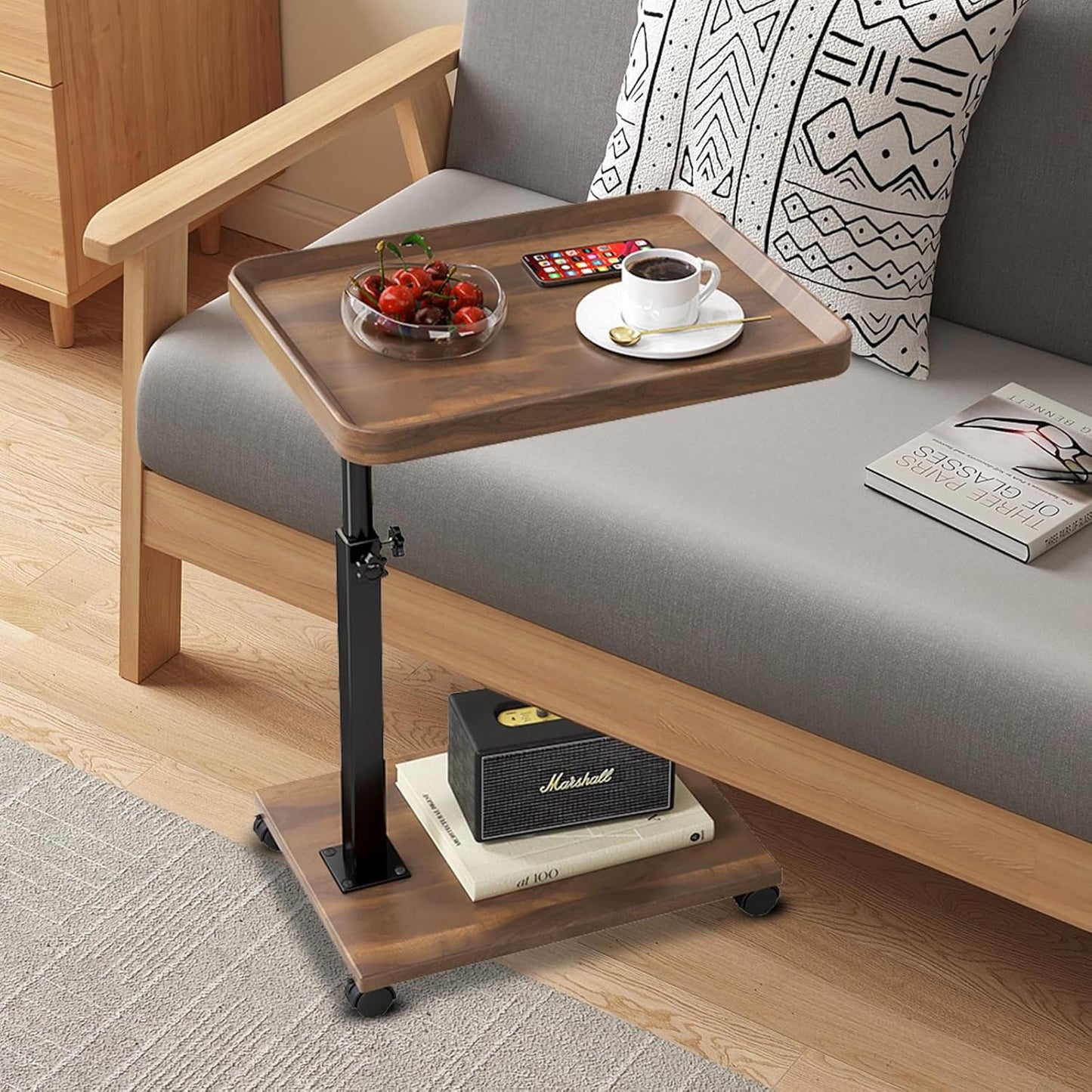 Luxury Adjustable C-Shape Side Table