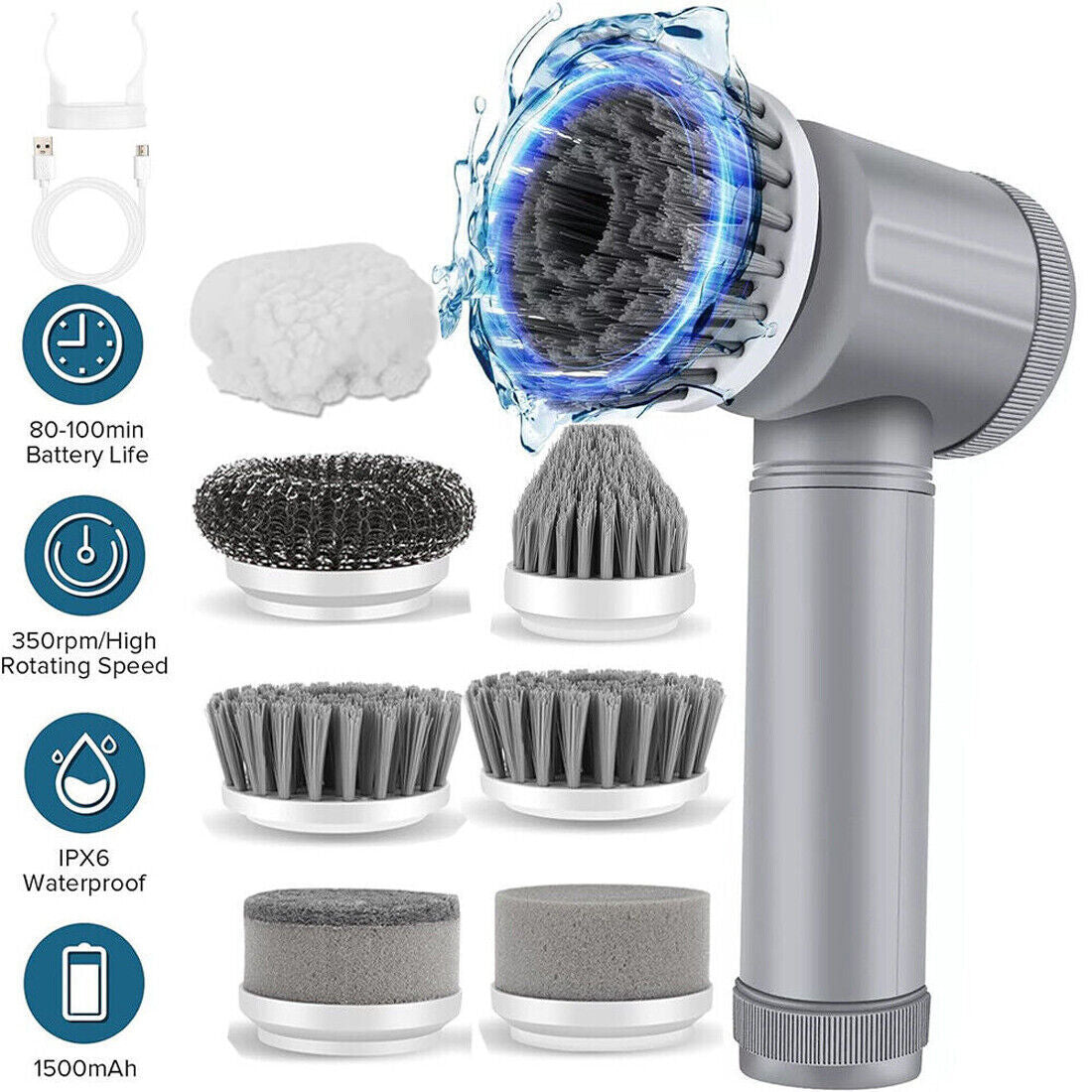 8 in 1 Rechargeable Cleaning Brush