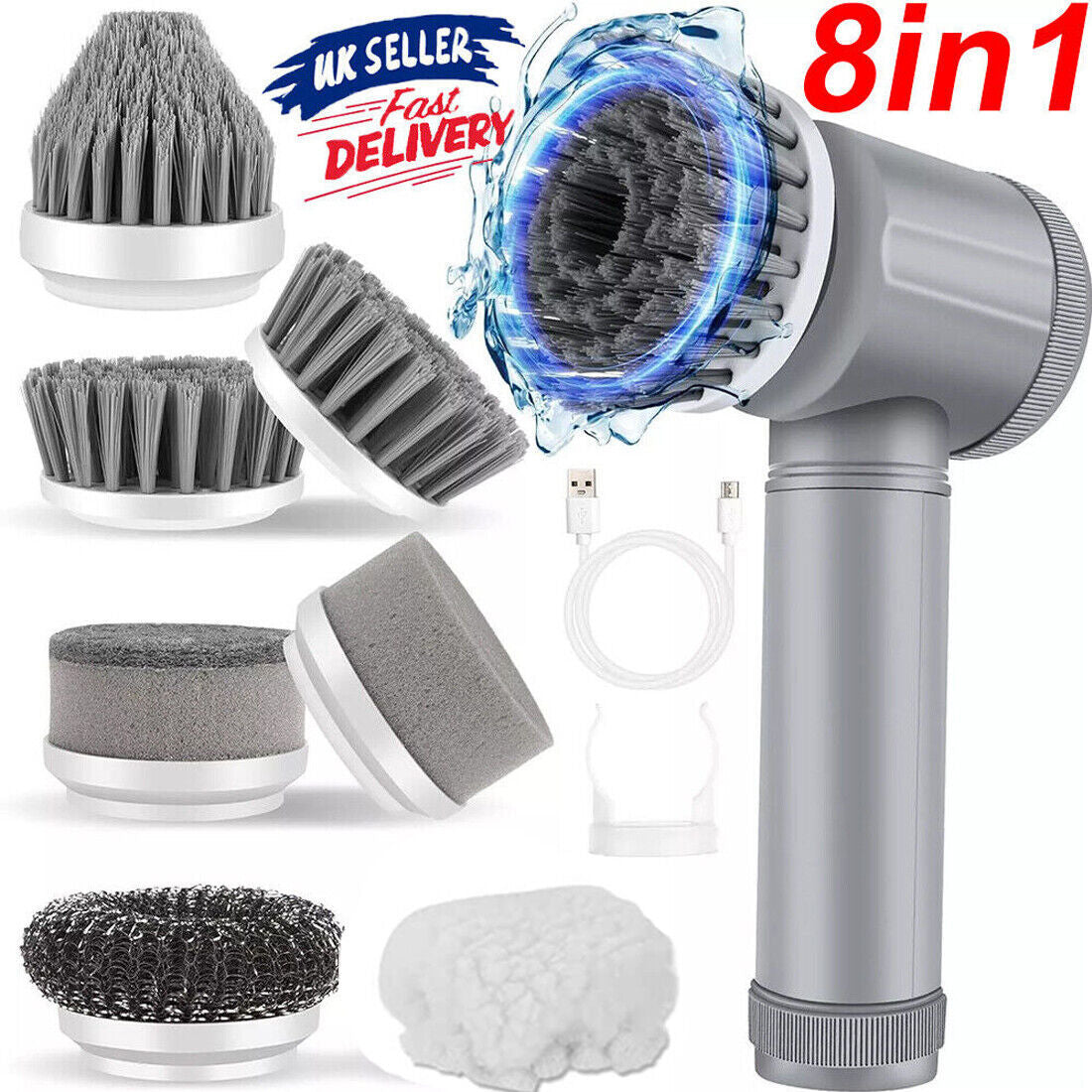 8 in 1 Rechargeable Cleaning Brush