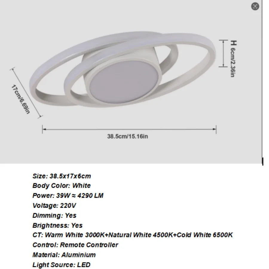 Dimmable LED Ceiling Light,64W Heart Ceiling Lamp 3000K/4500K/6500K,Chandelier White with Remote Control for Bedroom