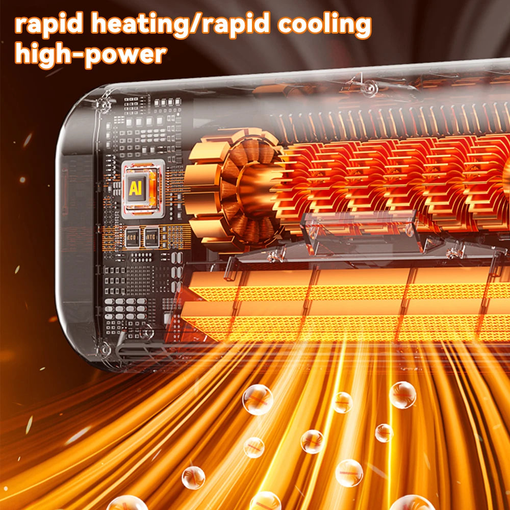 New Fan Heater Wall Mounted Electric Heater Heater Warm Air Cold Air Dual Mode with Remote Control Heater Air Conditioner