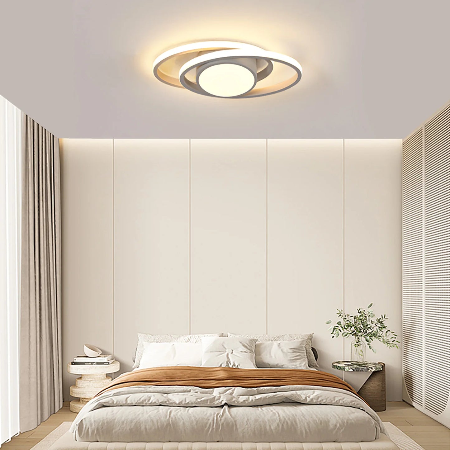 Dimmable LED Ceiling Light,64W Heart Ceiling Lamp 3000K/4500K/6500K,Chandelier White with Remote Control for Bedroom