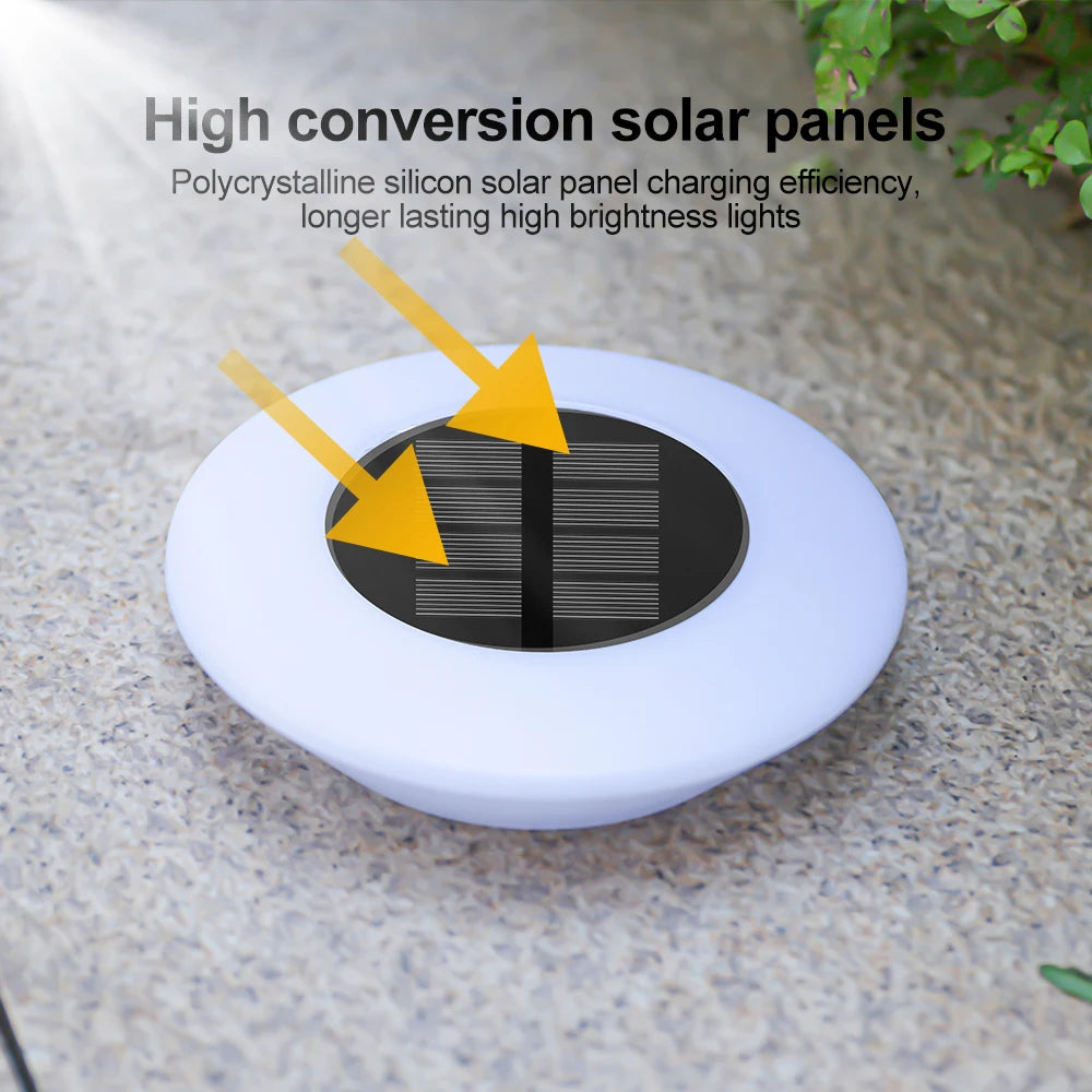 Solar Powered Outdoor Lawn Light 14LED Beads Waterproof Ground Plug Lamp for Garden Pathway Patio Camping Xmas Decor Lighting