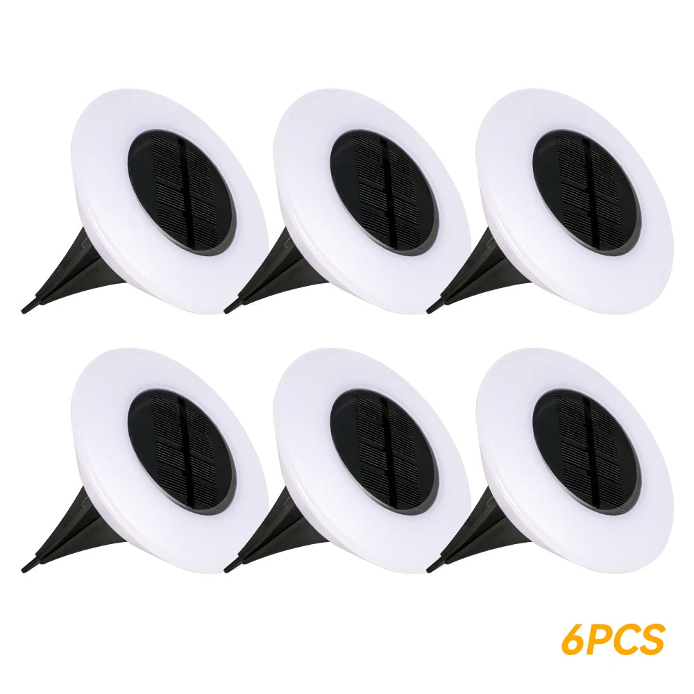 Solar Powered Outdoor Lawn Light 14LED Beads Waterproof Ground Plug Lamp for Garden Pathway Patio Camping Xmas Decor Lighting