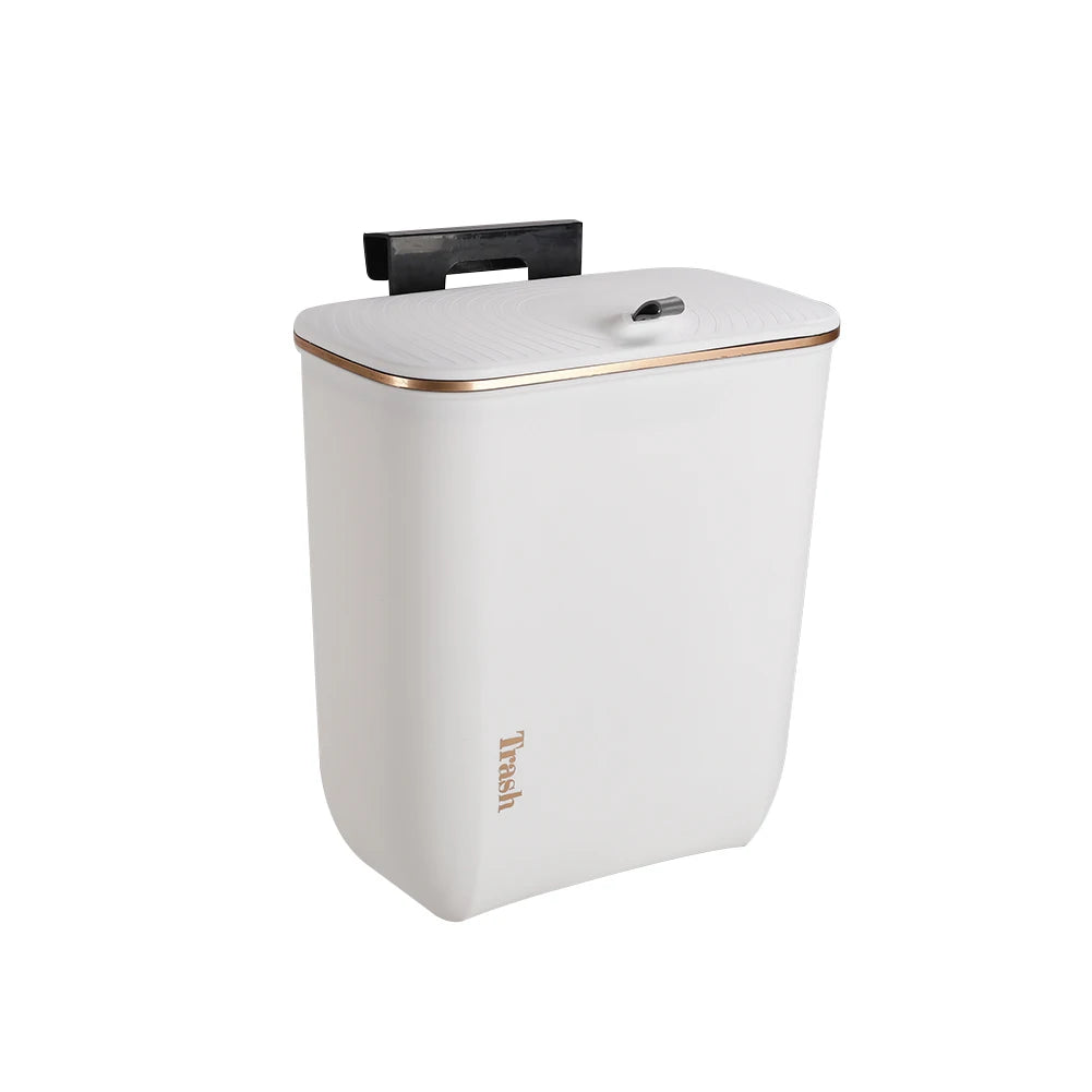 【Lifeideas】Kitchen Bathroom Hanging Waste Bin with Lid Wall Mounted Garbage Can for Cabinet Under Sink Waste Garbage Compost B