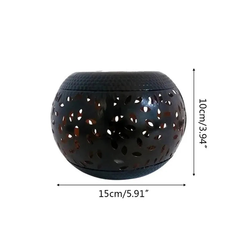 Metal LED Solar ndustrial Style Light Hollowed Out Lawn Garden Lights Decor