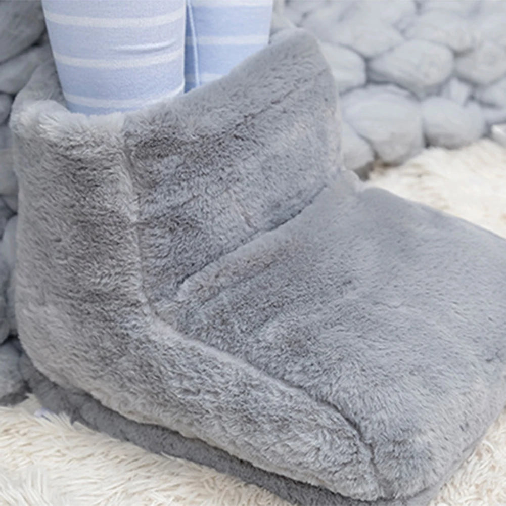 Electric Heater Foot Warmer USB Charging Fleece Soft Warm Foot Cover Washable Winter Feet Heating Pads For Home Bedroom Sleeping