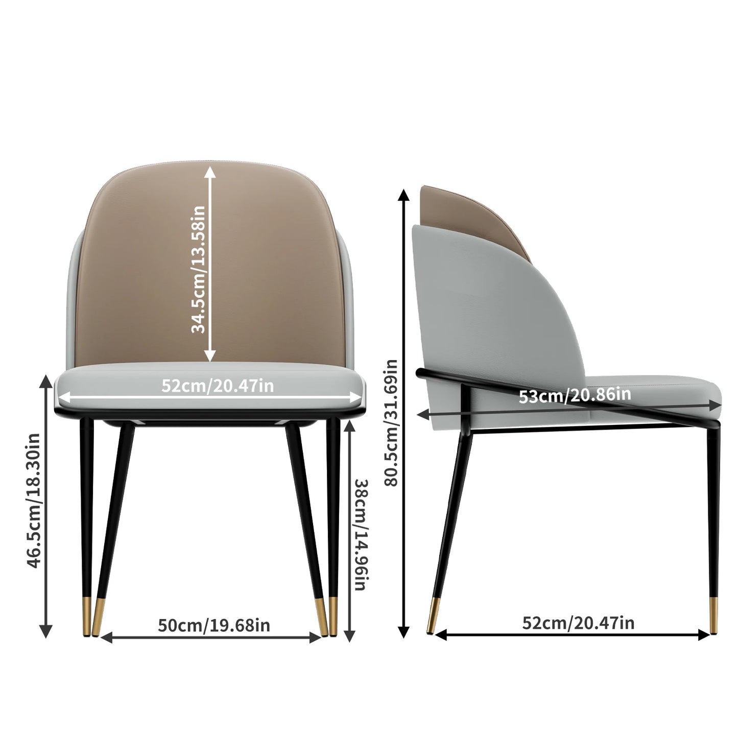 Luxury Dining Chairs 2 Pcs Set