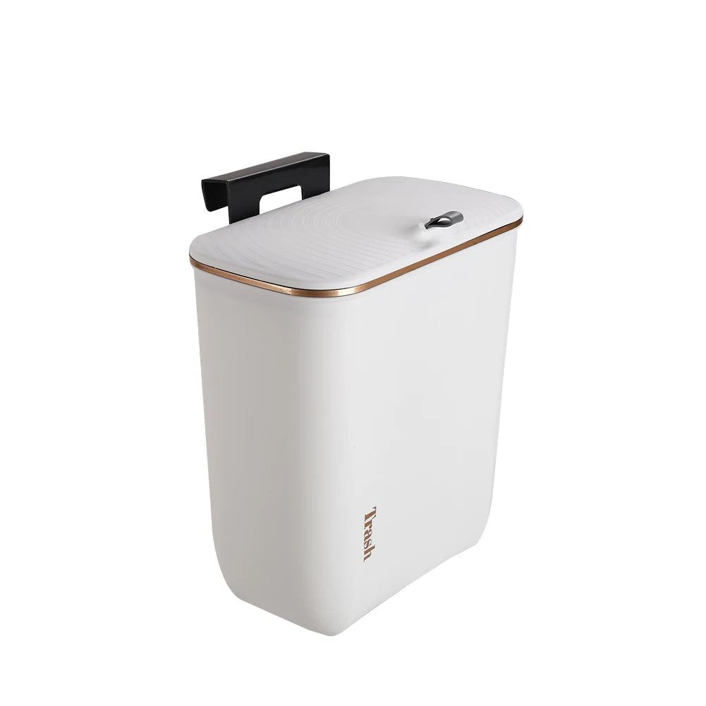 【Lifeideas】Kitchen Bathroom Hanging Waste Bin with Lid Wall Mounted Garbage Can for Cabinet Under Sink Waste Garbage Compost B