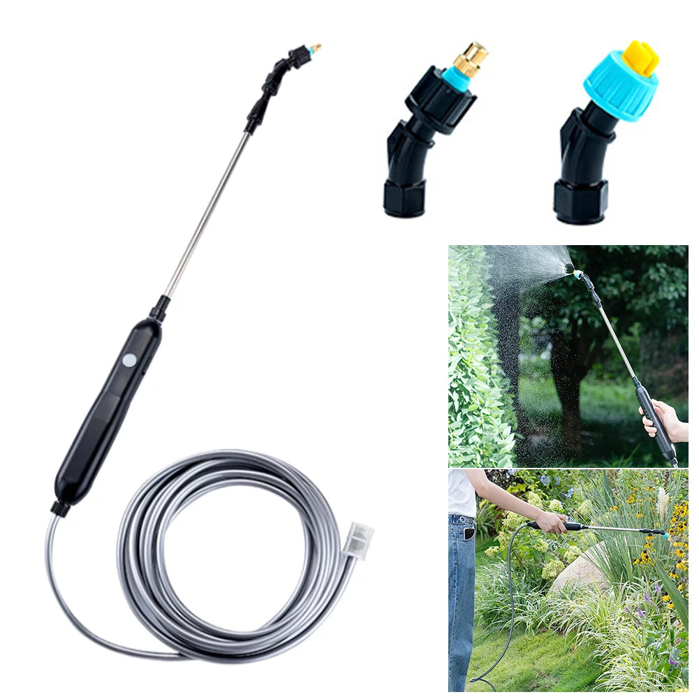 USB Rechargeable Electric Garden Sprayer Electric Sprayer with 2/4 Mist Nozzles Powerful Electric Sprayer for Gardening Cleaning