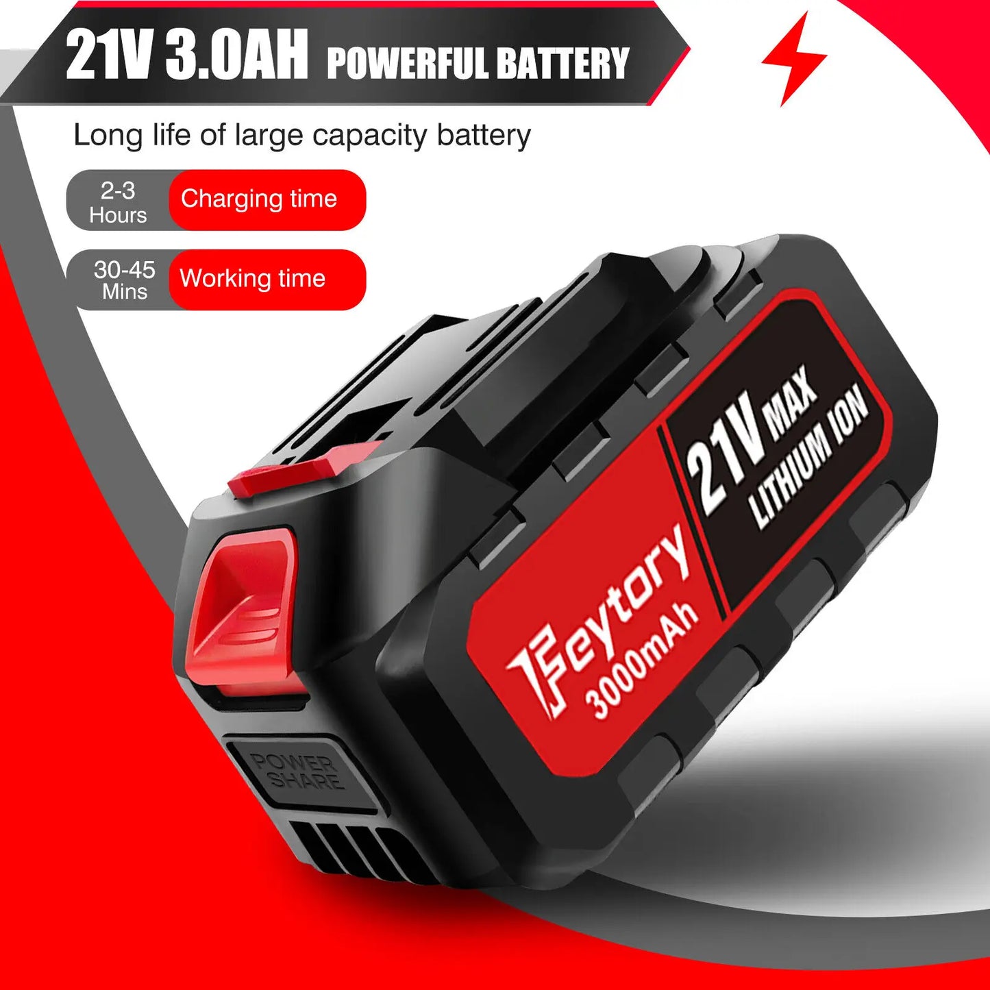 21V Cordless Power Washer Gun, Portable Pressure Cleaner with 2 Batteries & 5M Hose, 25CM Jet Wash for Car, Bike, Yard, Home