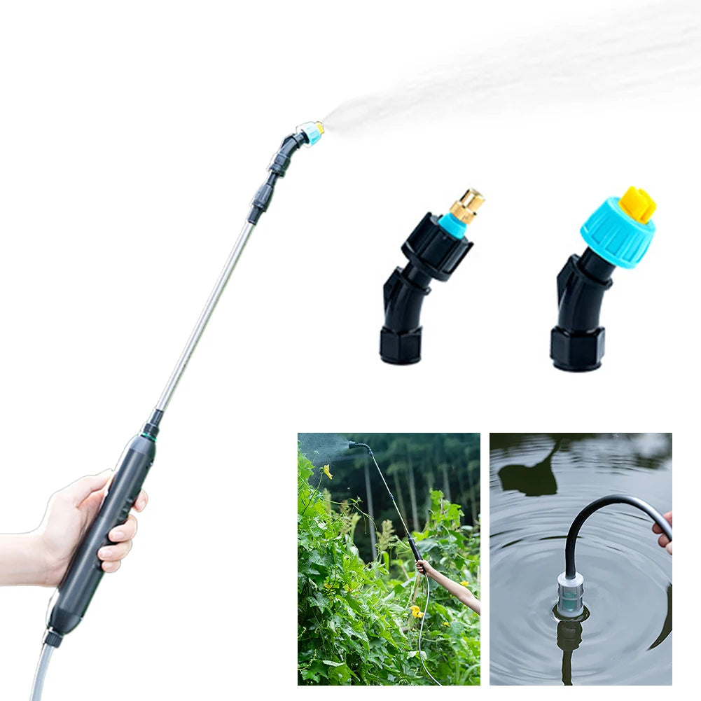 USB Rechargeable Electric Garden Sprayer Electric Sprayer with 2/4 Mist Nozzles Powerful Electric Sprayer for Gardening Cleaning