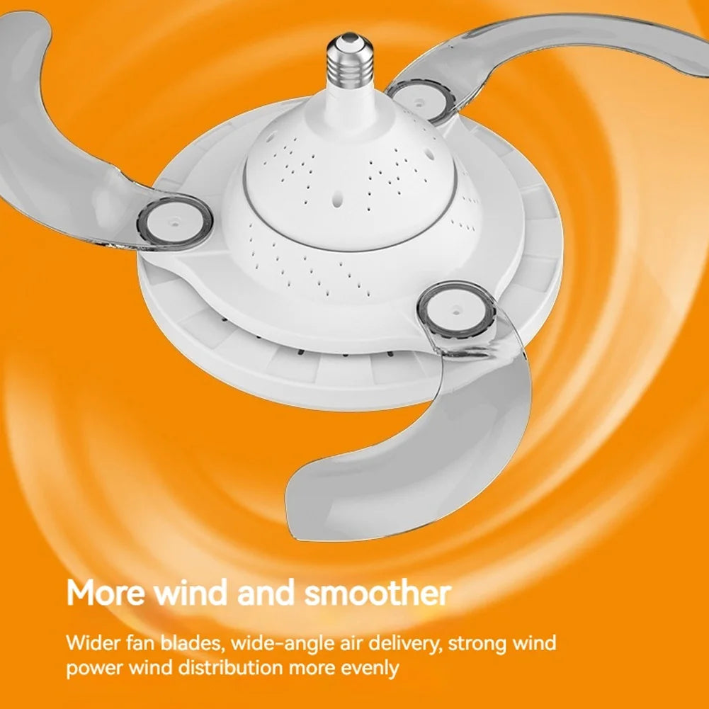 30/60W Lighted Ceiling Fan Ultra-quiet Invisible With Remote Control Retractable Blades Hall Screw Fan Light LED Chandelier Fan