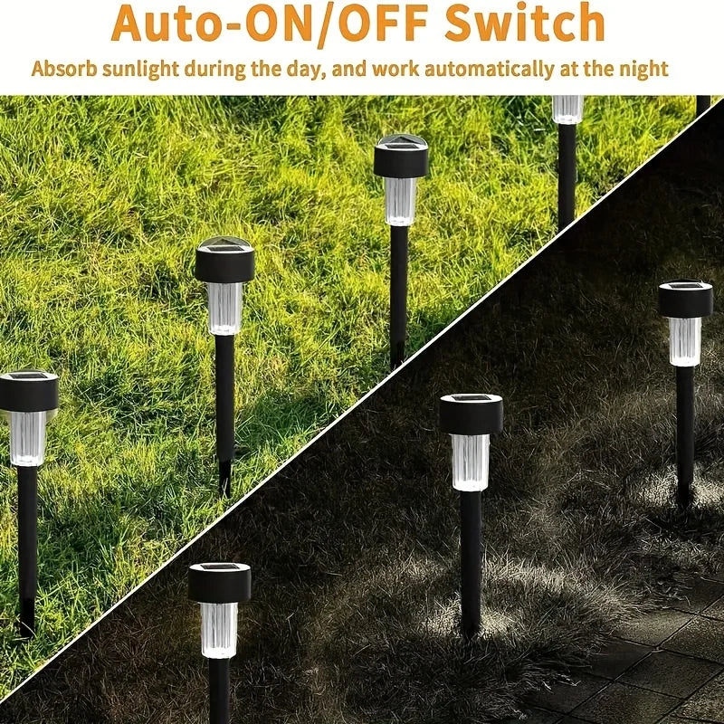 10pcs solar LED lights,solar outdoor LED stick lights,landscape lights,for courtyards,lawns,paths,driveways,garden decoration