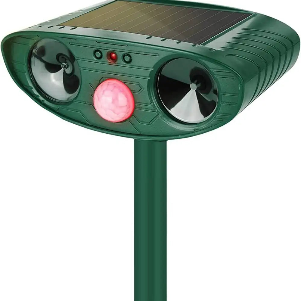 Solar Ultrasonic Animal Repellent Outdoor Animal Repeller Deer Repellent Device Outdoor Squirrel Repellent for Yard Farm Garden