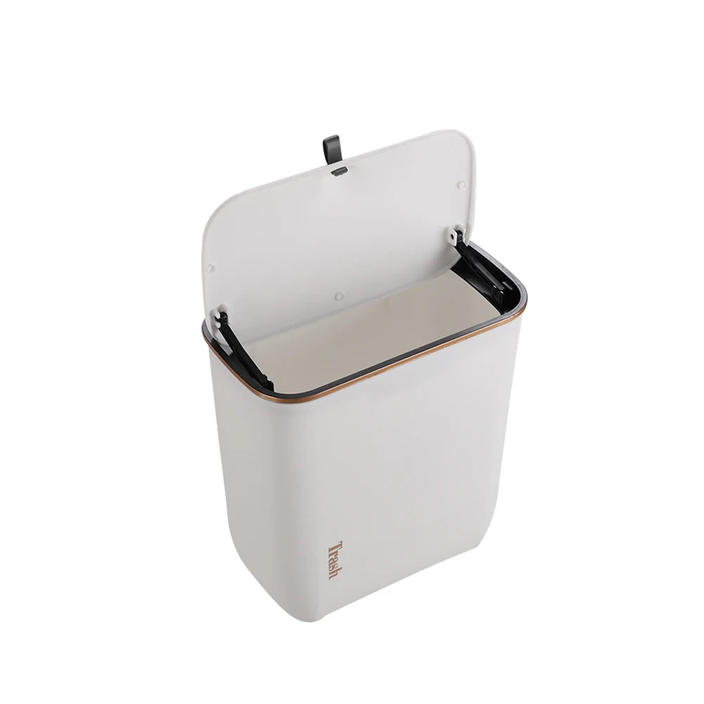 【Lifeideas】Kitchen Bathroom Hanging Waste Bin with Lid Wall Mounted Garbage Can for Cabinet Under Sink Waste Garbage Compost B