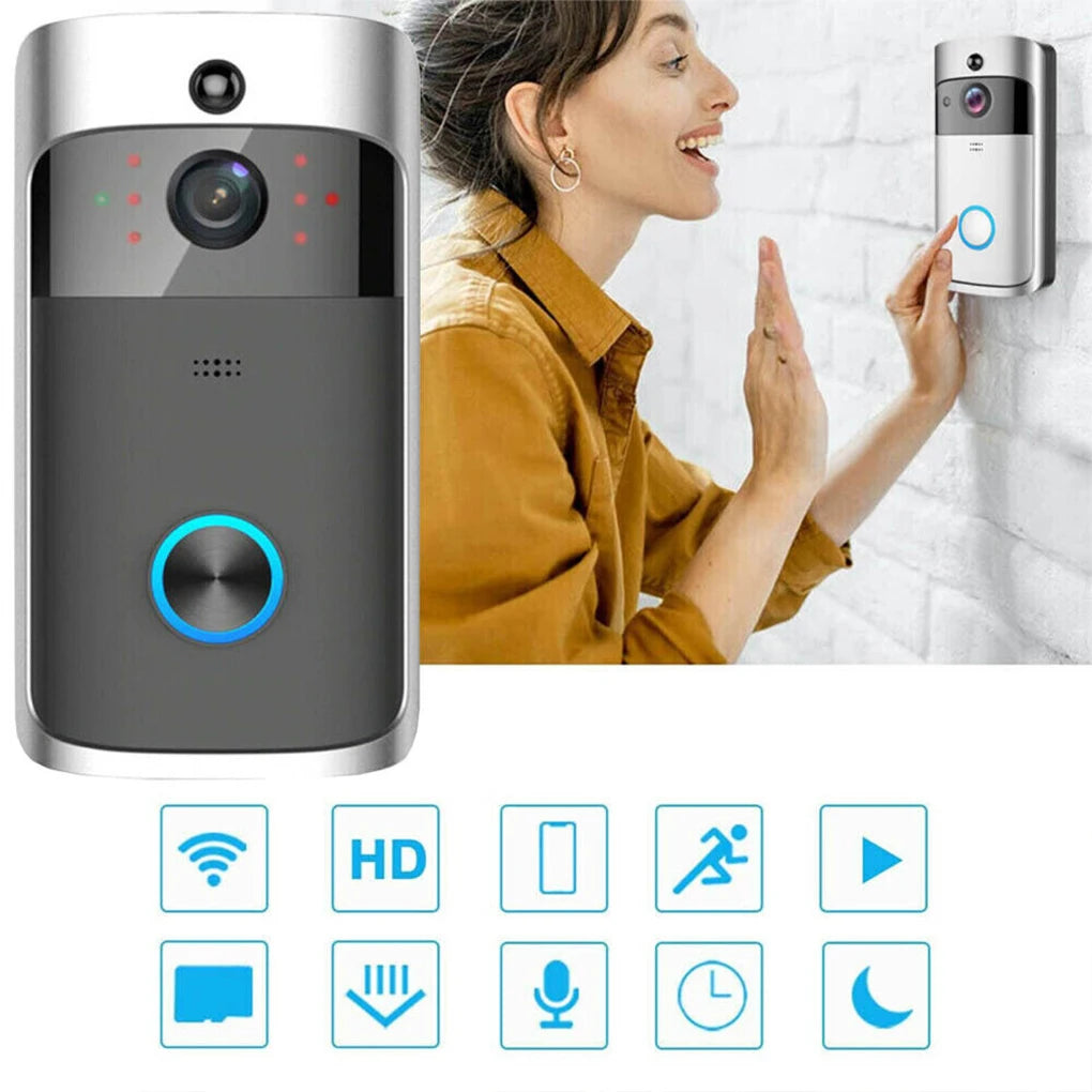 WIFI Video Doorbell HD Smart Home Wireless WIFI Doorbell Camera Security Video Intercom IR Night Vision AC Battery Operated Hous