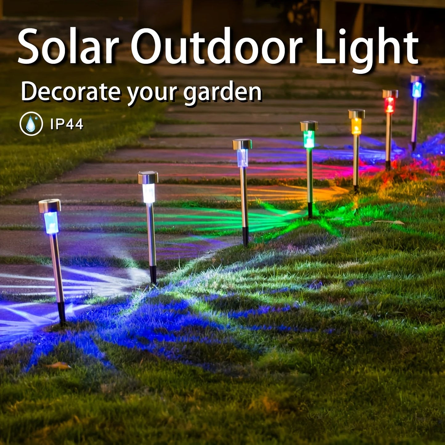 10pcs solar LED lights,solar outdoor LED stick lights,landscape lights,for courtyards,lawns,paths,driveways,garden decoration