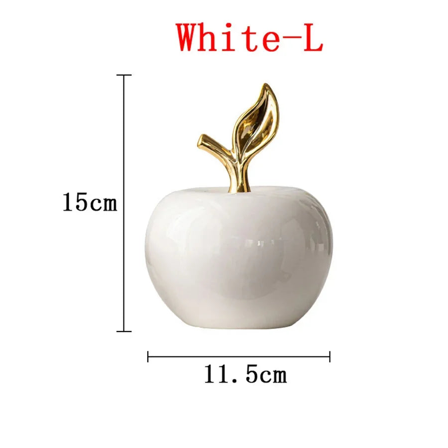 Classic European Style Ceramic Cute Funny Christmas Fruit Ornament Home Room Figurines Arts Crafts Desk Decor Statues Sculpture