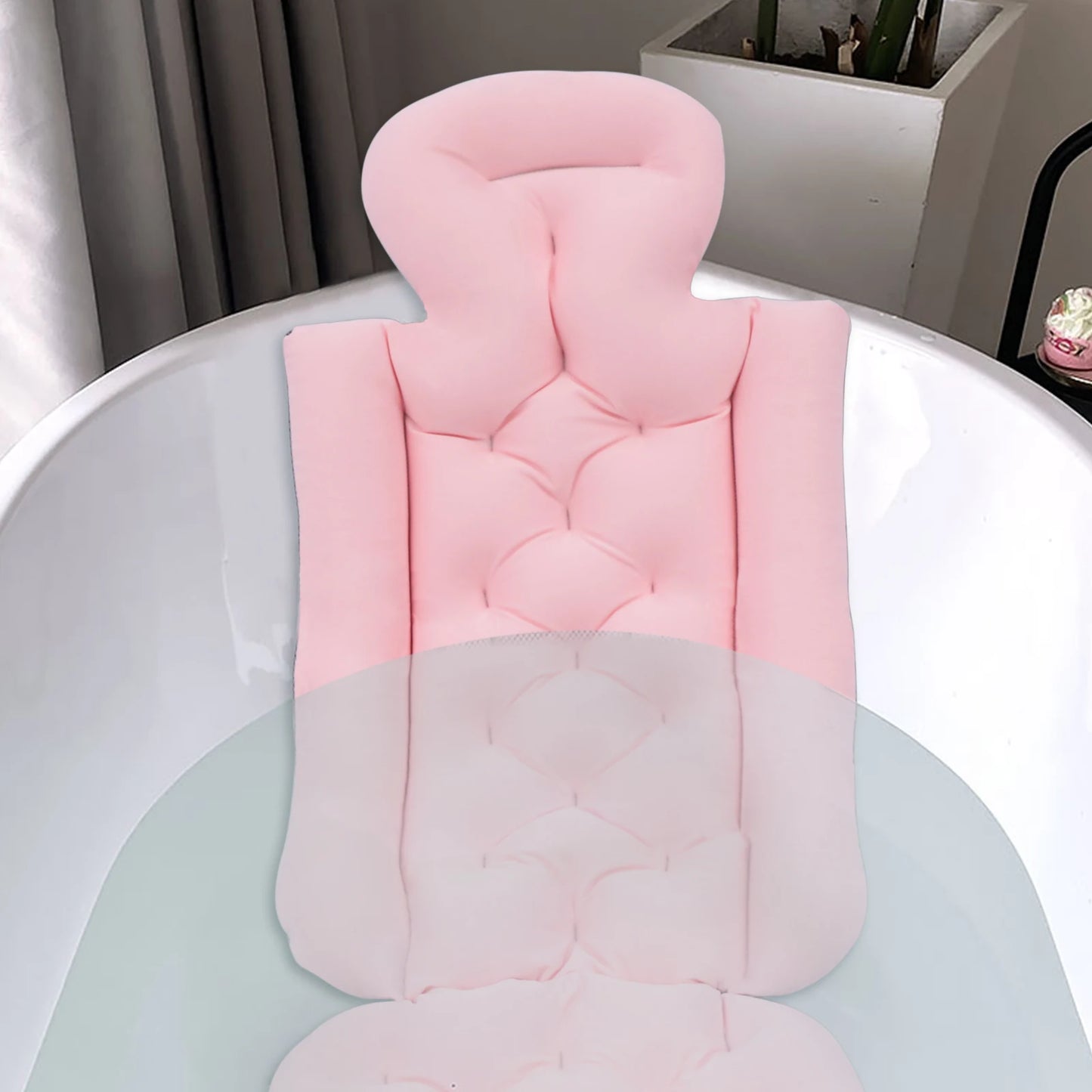 Full Body Bath Pillow, Luxury Bath Cushion with 192 Suction Cups, Bath Pillows for Tub for Head and Neck Support,10 Suction Cups