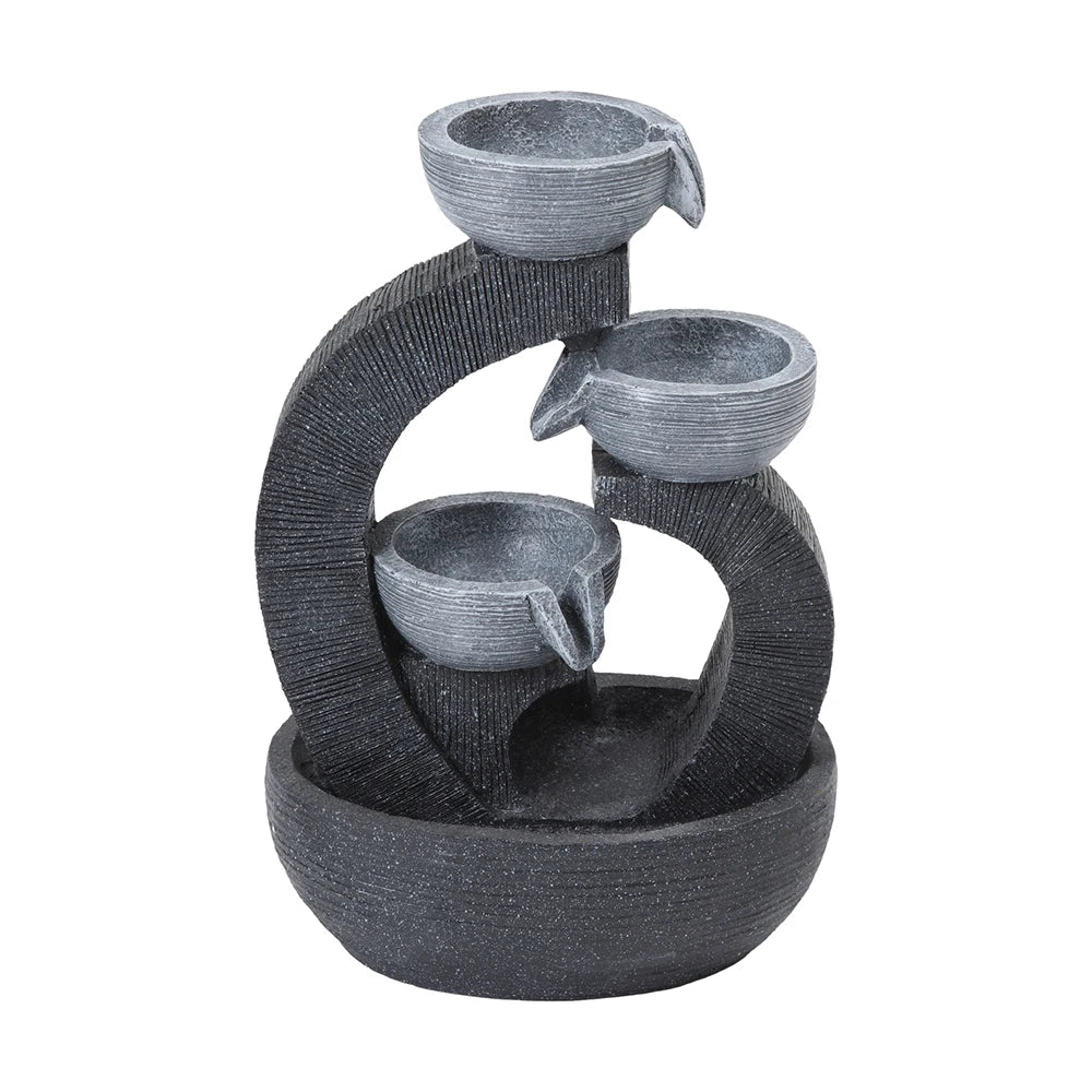 Garden Sanctuary Outdoor Solar-Powered Water Fountain Rockery Decor, 26cm W x 26cm D x 38.5cm H