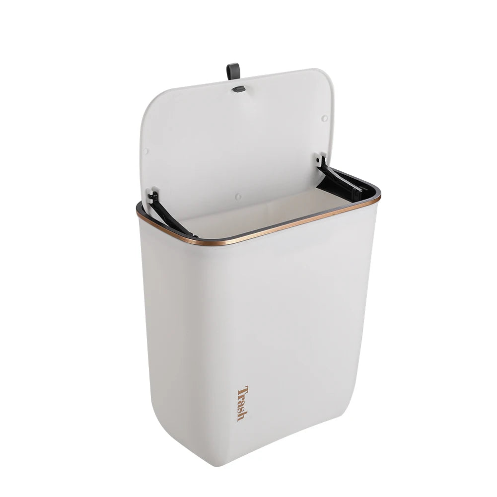 【Lifeideas】Kitchen Bathroom Hanging Waste Bin with Lid Wall Mounted Garbage Can for Cabinet Under Sink Waste Garbage Compost B