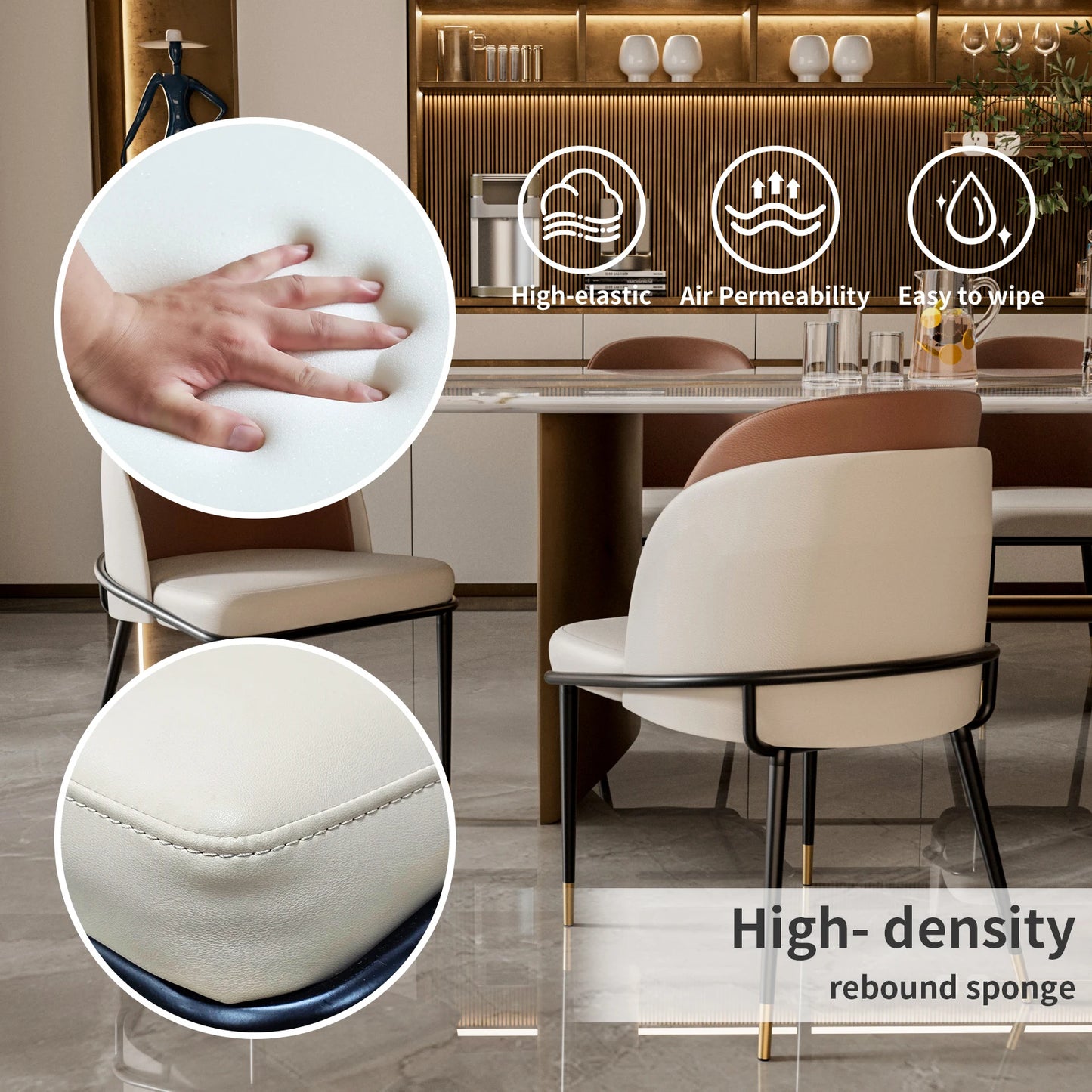 Luxury Dining Chairs 2 Pcs Set