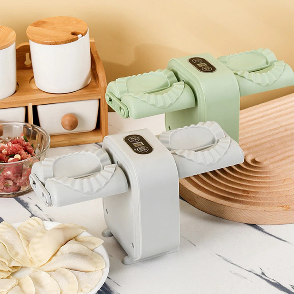 Dumpling Press Automatic Mould Dumpling Maker Wrap Two At A Time Simple Fast Operation for Pressing Dumpling Skin Wrapper Mould