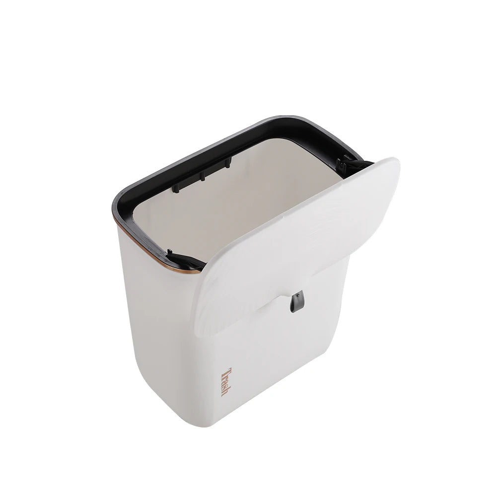 【Lifeideas】Kitchen Bathroom Hanging Waste Bin with Lid Wall Mounted Garbage Can for Cabinet Under Sink Waste Garbage Compost B