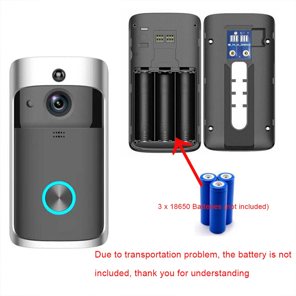WIFI Video Doorbell HD Smart Home Wireless WIFI Doorbell Camera Security Video Intercom IR Night Vision AC Battery Operated Hous