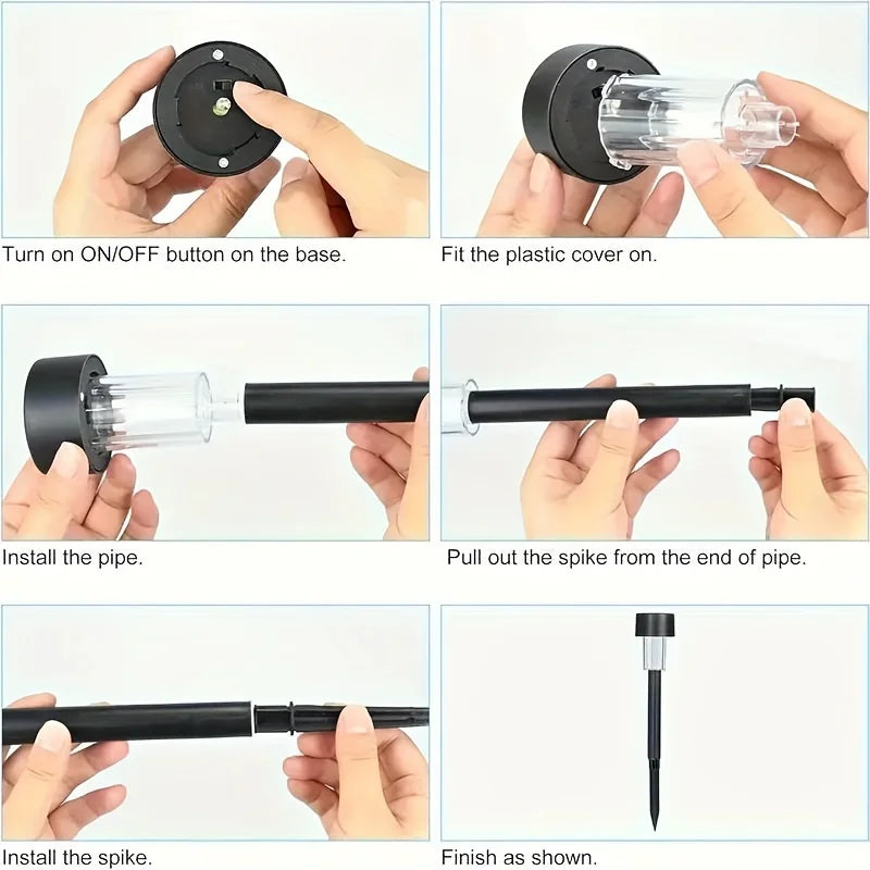 10pcs solar LED lights,solar outdoor LED stick lights,landscape lights,for courtyards,lawns,paths,driveways,garden decoration