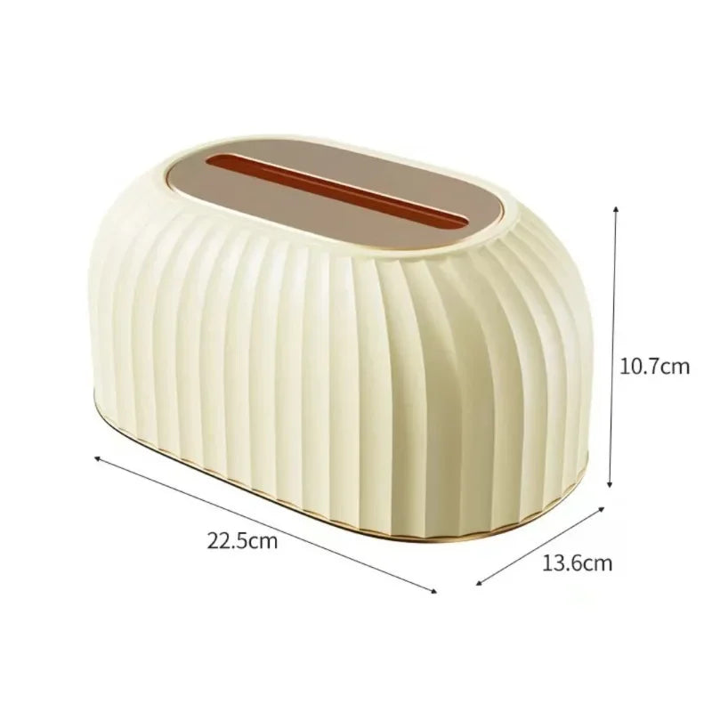 Fashion Luxury Water Corrugated Spring Lifting Tissue Box Multifunctional Desktop Wall Hanging Dual-purpose Paper Box Home Decor