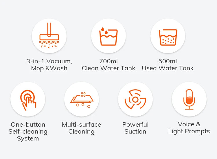 Ilife W90 Cordless Wireless Wet Dry Smart Mop Washing, 5500Pa Suction, 1 Min Self Cleaning, Large Dual Water Tank