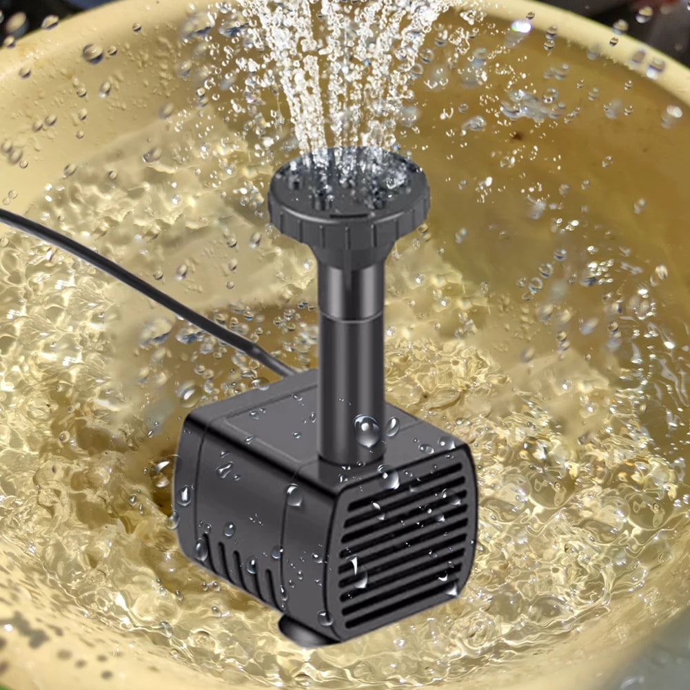 Solar Water Fountain Pump with Nozzles Solar Fountain Pond Pump Kit Solar Water Pump Kit for Garden Pool Pond Aquarium Fountain