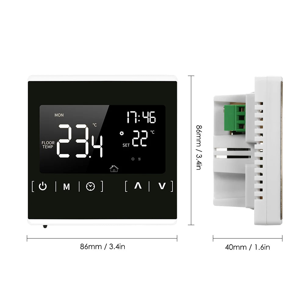 Smart LCD Touchscreen Thermostat for Home Programmable Electric Floor Heating System Thermoregulator AC 85-250V Temperature Cont