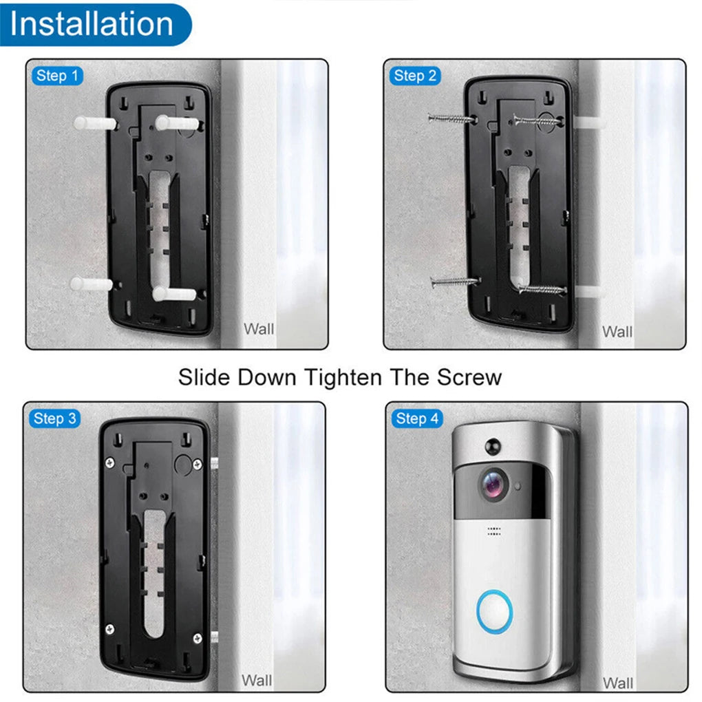 WIFI Video Doorbell HD Smart Home Wireless WIFI Doorbell Camera Security Video Intercom IR Night Vision AC Battery Operated Hous