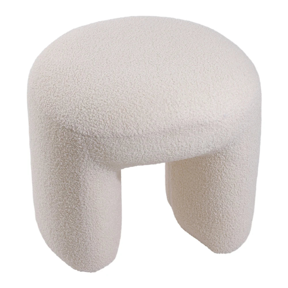 Modern Teddy Bear Fur Footstool