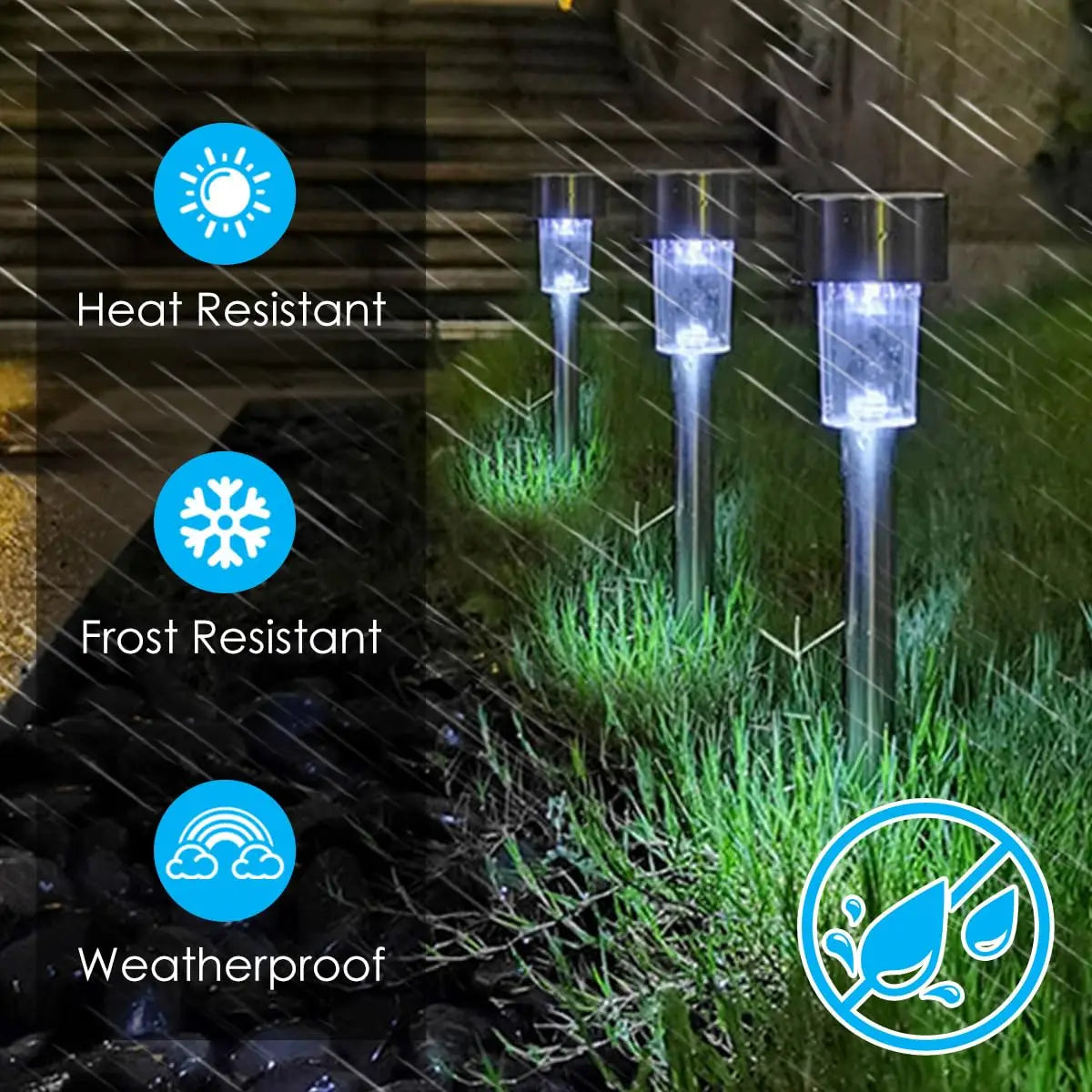 10pcs solar LED lights,solar outdoor LED stick lights,landscape lights,for courtyards,lawns,paths,driveways,garden decoration