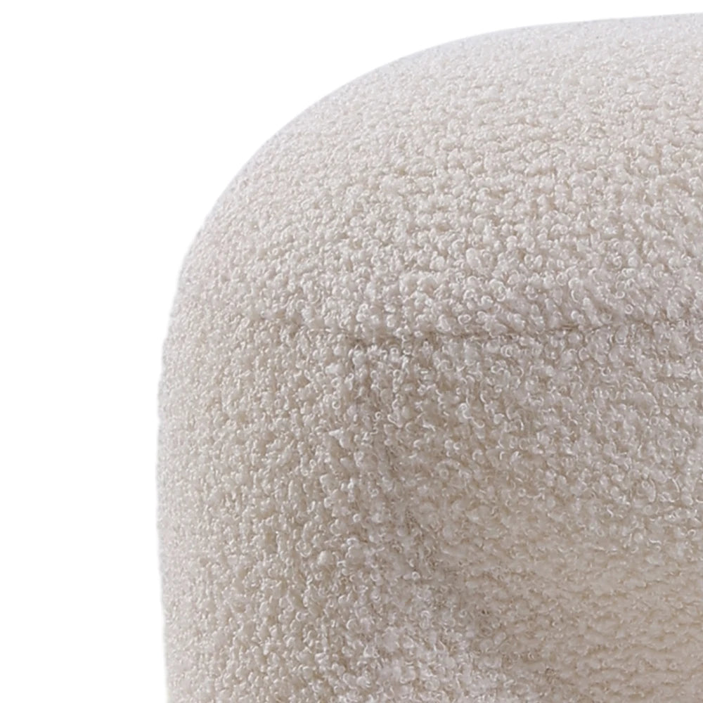 Modern Teddy Bear Fur Footstool