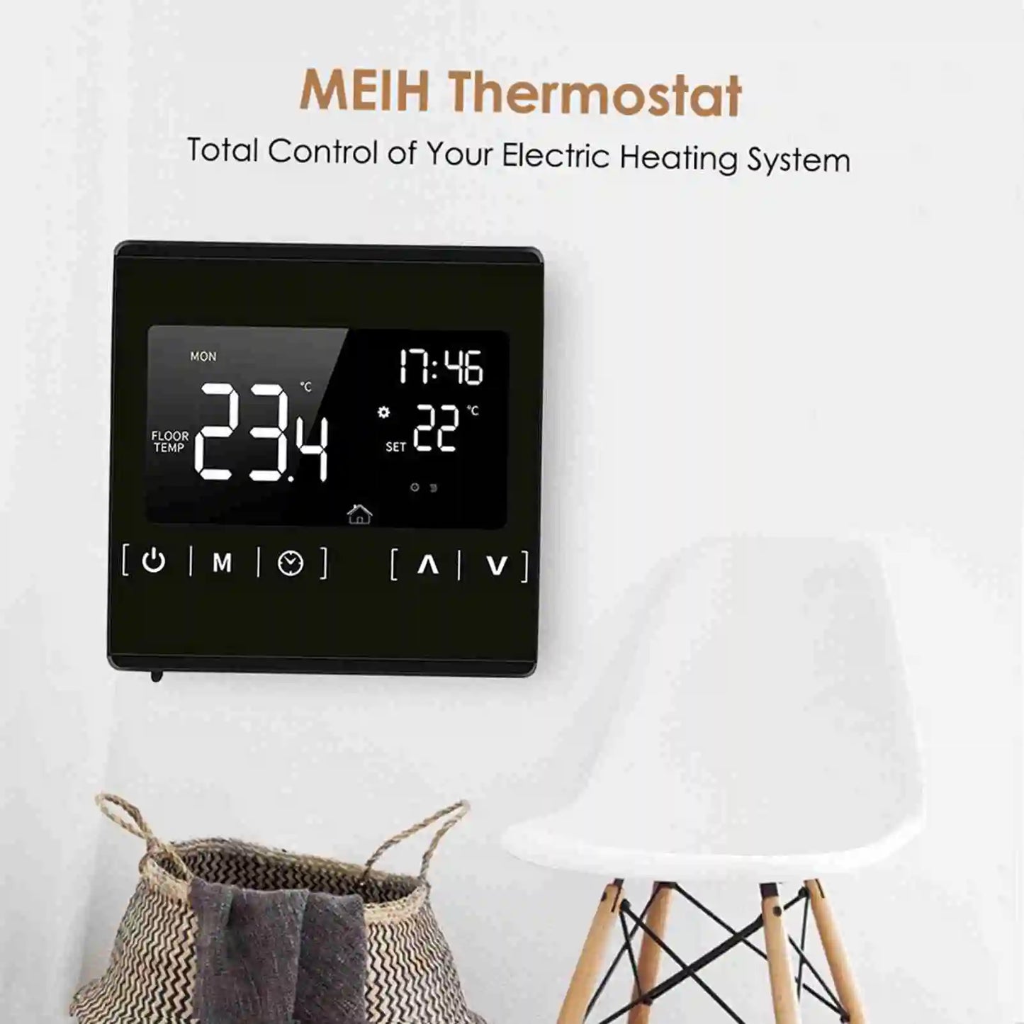 Smart LCD Touchscreen Thermostat for Home Programmable Electric Floor Heating System Thermoregulator AC 85-250V Temperature Cont