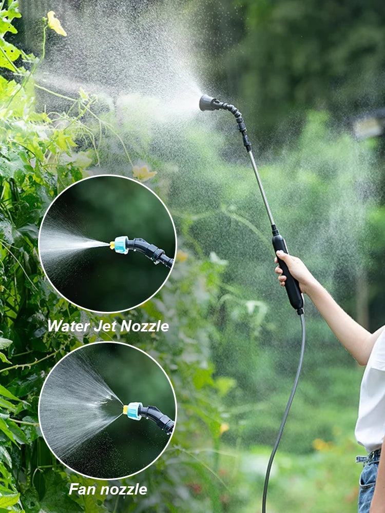 USB Rechargeable Electric Garden Sprayer Electric Sprayer with 2/4 Mist Nozzles Powerful Electric Sprayer for Gardening Cleaning