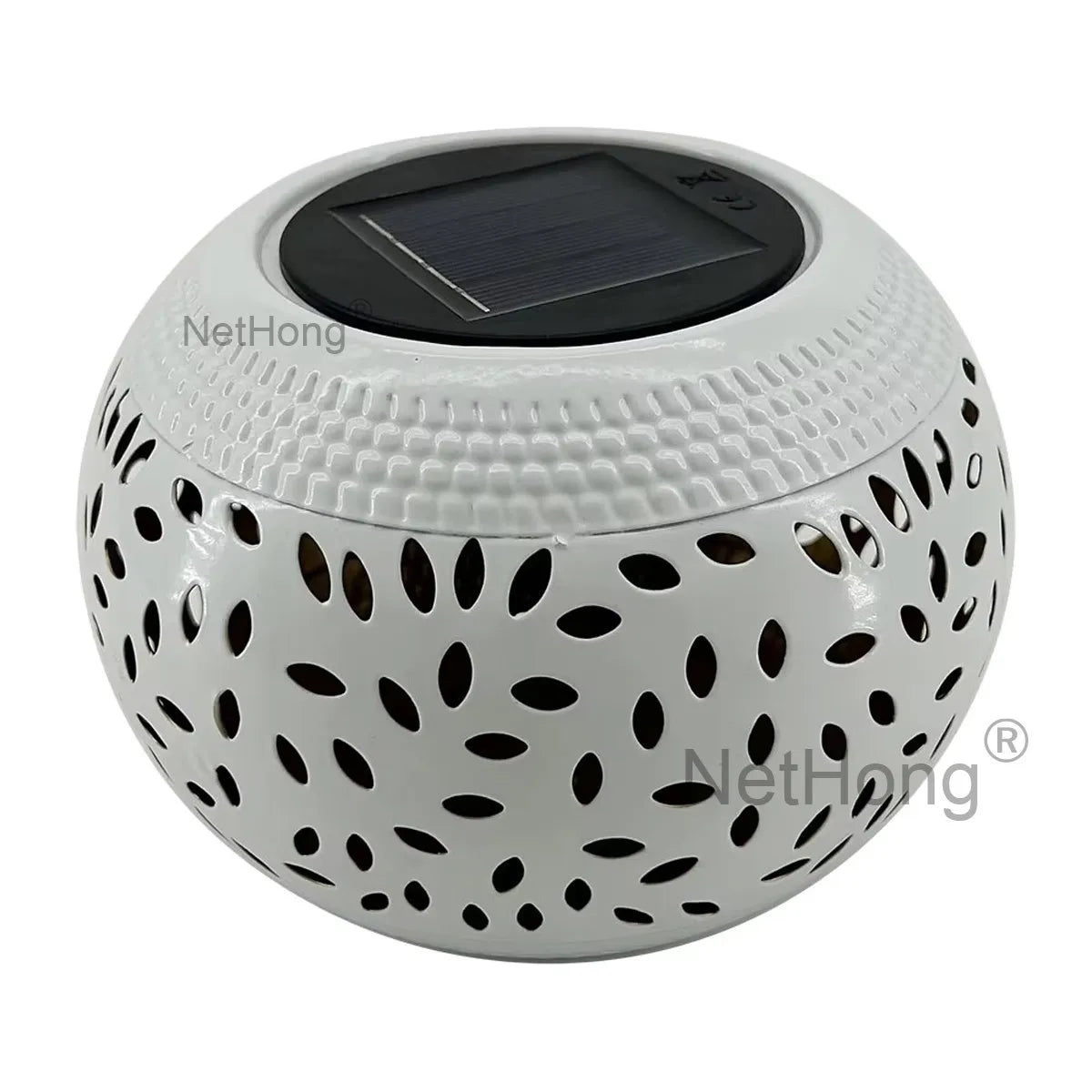 Metal LED Solar ndustrial Style Light Hollowed Out Lawn Garden Lights Decor