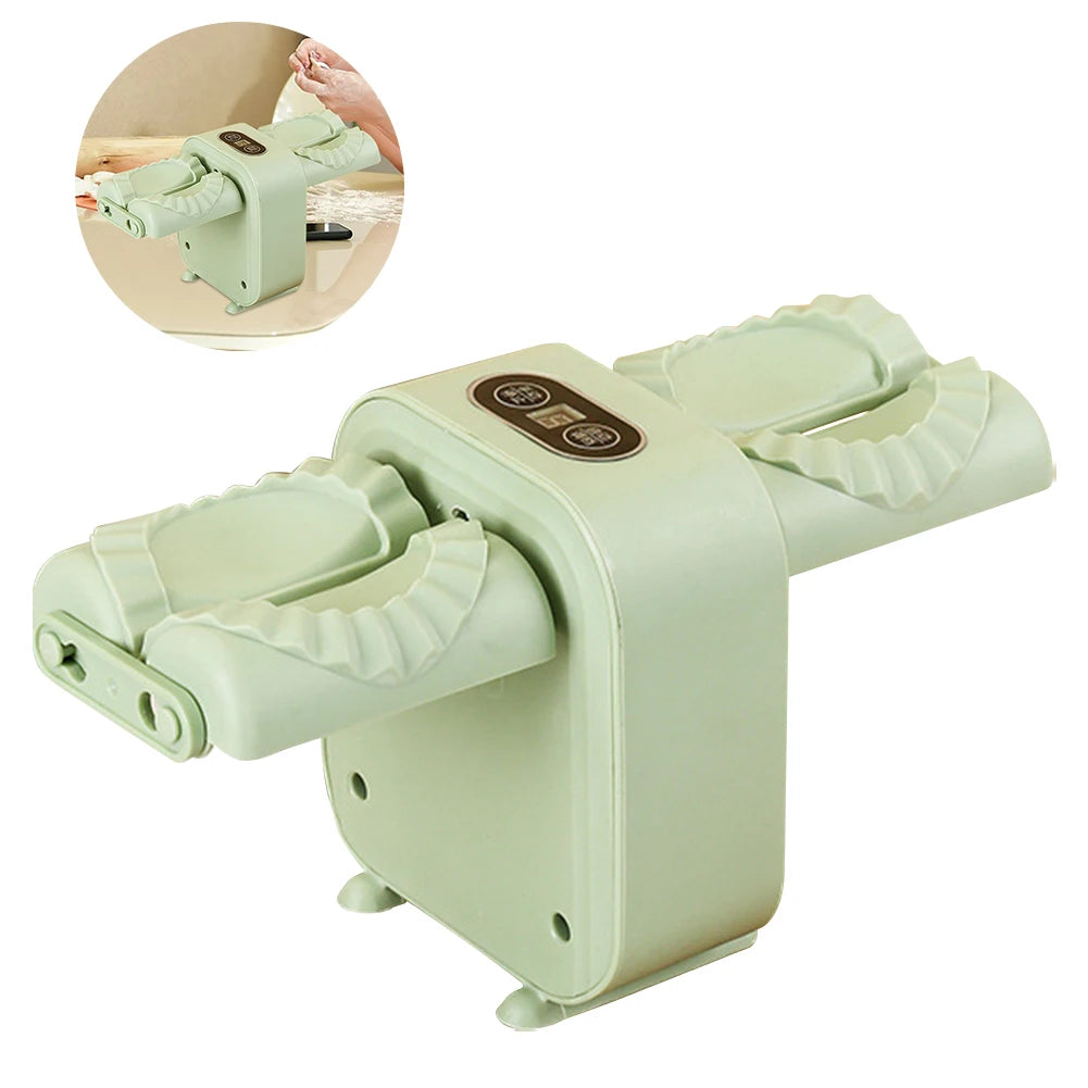 Dumpling Press Automatic Mould Dumpling Maker Wrap Two At A Time Simple Fast Operation for Pressing Dumpling Skin Wrapper Mould