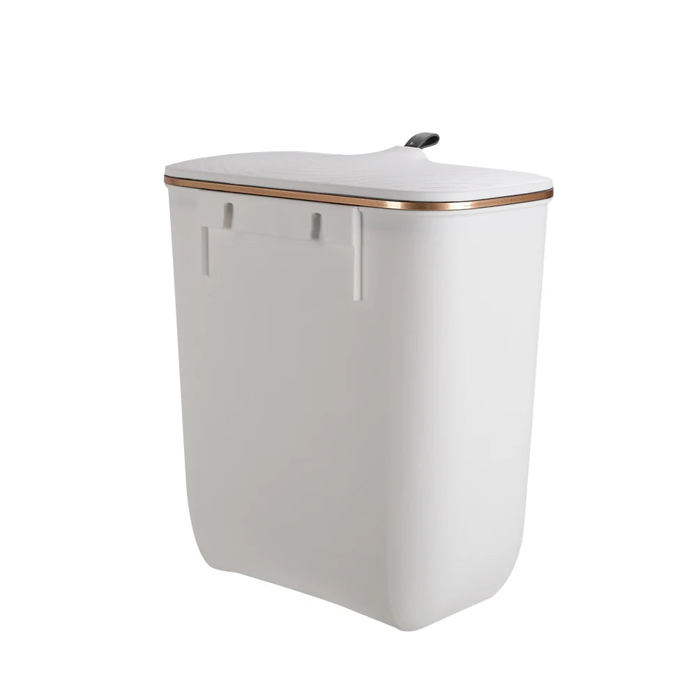 【Lifeideas】Kitchen Bathroom Hanging Waste Bin with Lid Wall Mounted Garbage Can for Cabinet Under Sink Waste Garbage Compost B
