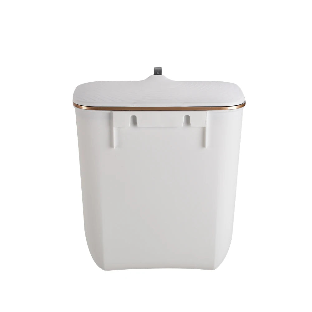 【Lifeideas】Kitchen Bathroom Hanging Waste Bin with Lid Wall Mounted Garbage Can for Cabinet Under Sink Waste Garbage Compost B