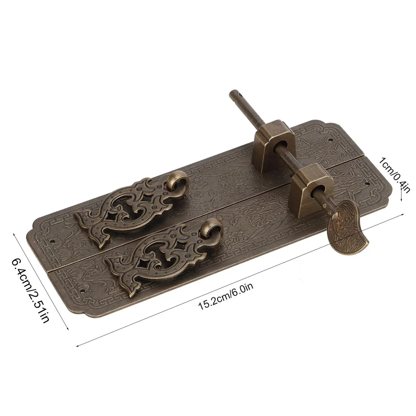Door Handles Kit Chinese Style Antique Copper Gate Pull Handle Furniture Hardwares