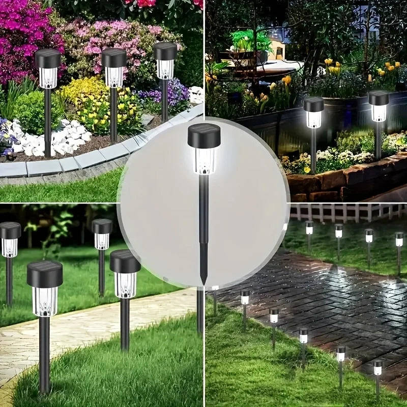 10pcs solar LED lights,solar outdoor LED stick lights,landscape lights,for courtyards,lawns,paths,driveways,garden decoration