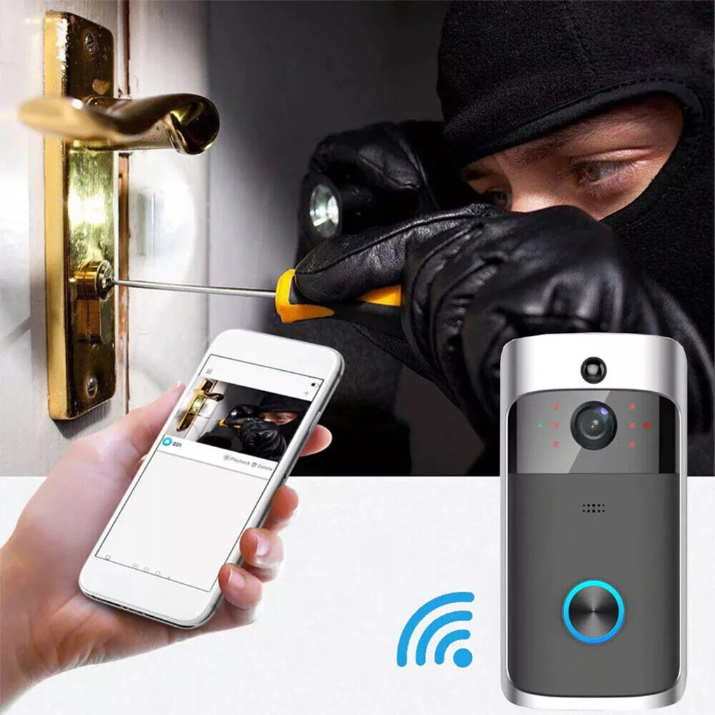 WIFI Video Doorbell HD Smart Home Wireless WIFI Doorbell Camera Security Video Intercom IR Night Vision AC Battery Operated Hous