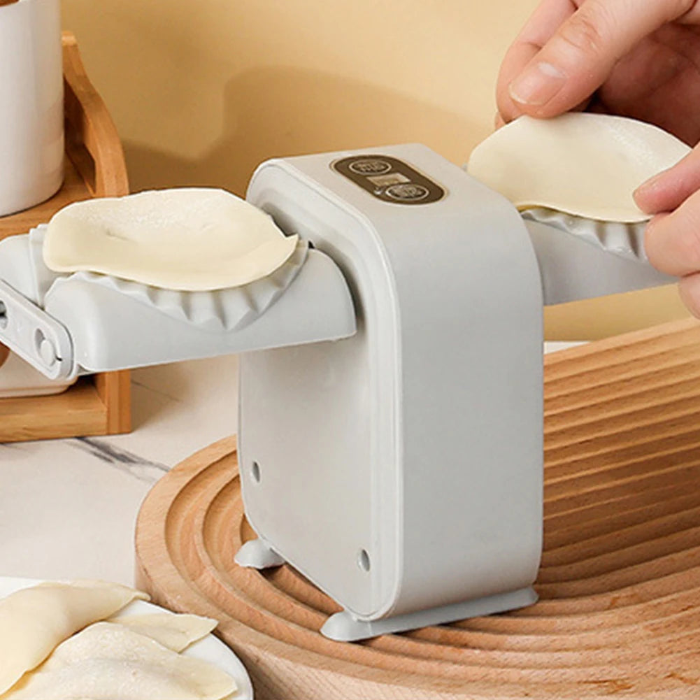 Dumpling Press Automatic Mould Dumpling Maker Wrap Two At A Time Simple Fast Operation for Pressing Dumpling Skin Wrapper Mould