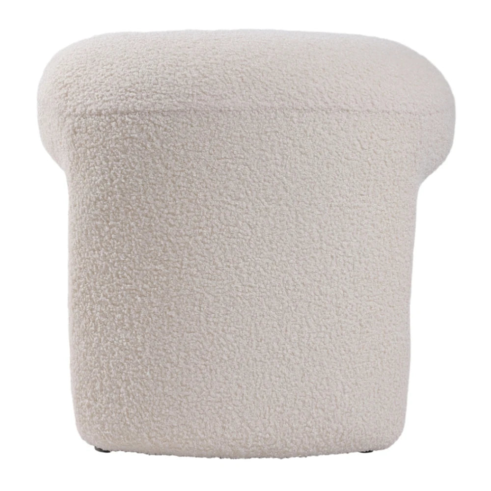 Modern Teddy Bear Fur Footstool